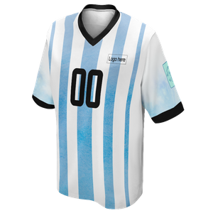 Maglia da calcio personalizzata per la Coppa del mondo di Argentina professionale da uomo con nome