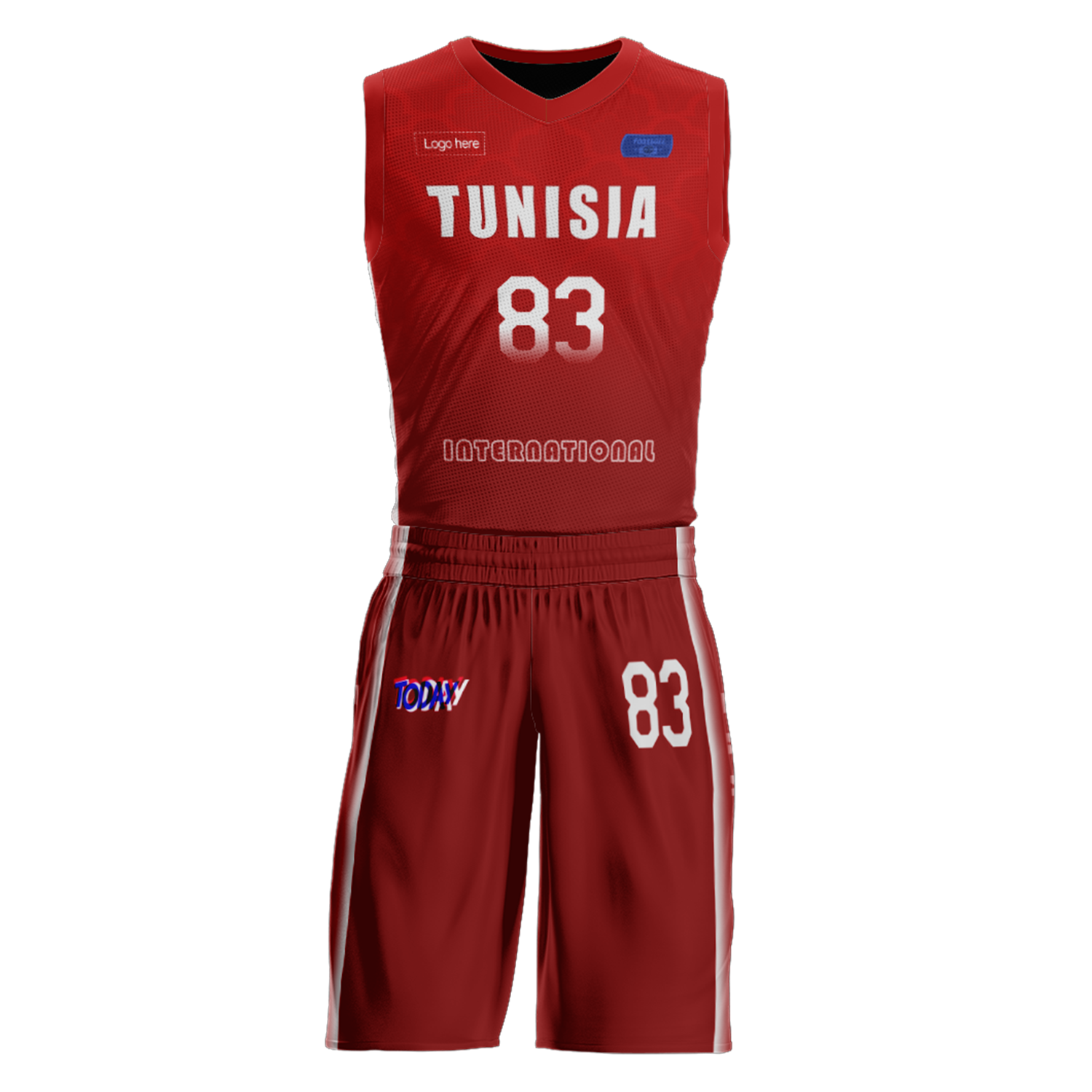Tute da basket personalizzate della squadra tunisina